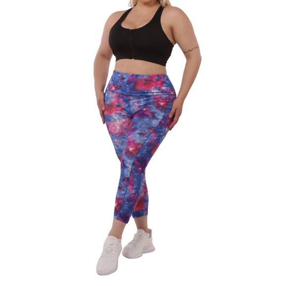 NEW SHOSHO plus size high waist tummy control sports leggings with side pockets - Picture 4 of 4